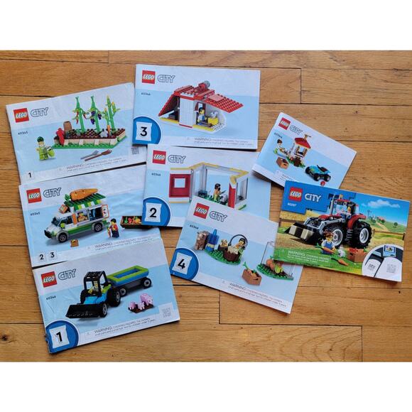 Lego City Farm Instruction Manuals Only Lot Of 8 - Picture 1 of 4